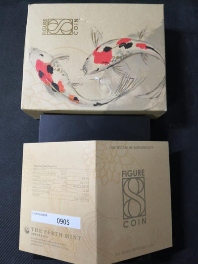 【随心拍&Getcoins】钱币拍卖第七十～期 澳大利亚8字型幸运币2盎司银