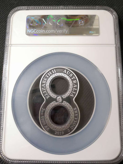 【随心拍&Getcoins】钱币拍卖第七十～期 澳大利亚8字型幸运币2盎司银