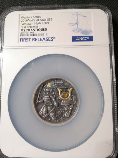 【随心拍&Getcoins】钱币拍卖第七十～期 纽币武士2盎司仿古银币