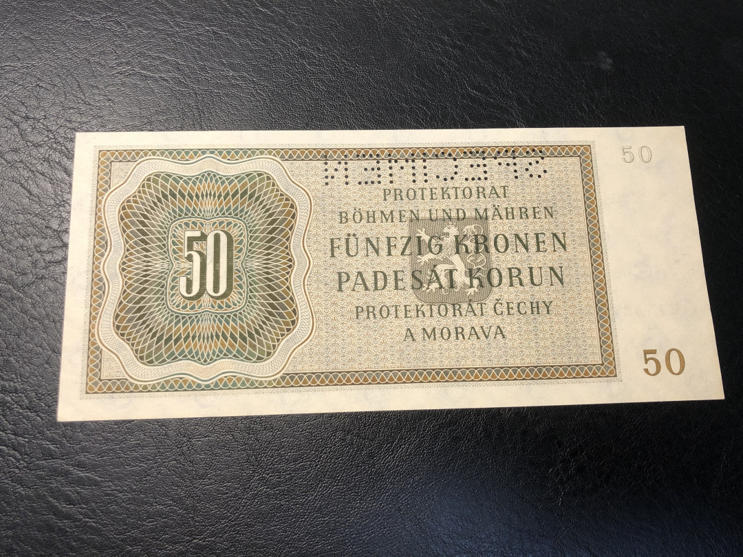 《外钞收藏家》第八十五期拍卖 波西米亚-摩拉维亚1944年50  全新品相