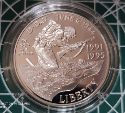 燕姐换藏第三十七拍 英美法诺曼底登陆银币三枚原盒带证书