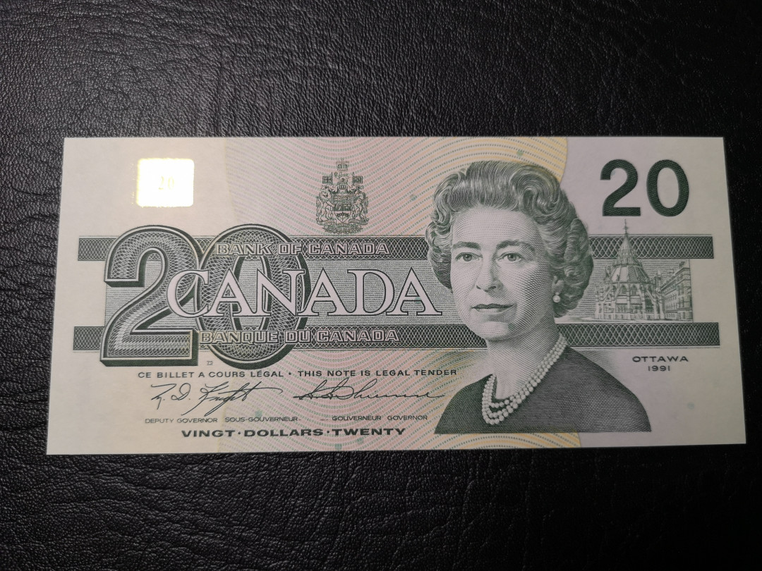 《外钞收藏家》第八十五期拍卖 加拿大鸟版 20加元 全新品相