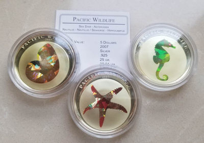 【随心拍&Getcoins】钱币拍卖第七十～期 帕劳2007年海洋动物幻彩银币