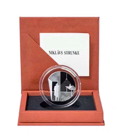 【随心拍&Getcoins】钱币拍卖第七十～期 拉脱维亚2019年进入房间的人异形银币