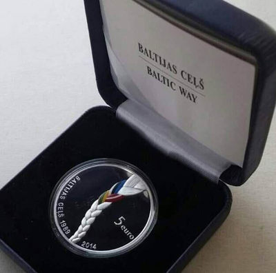 【随心拍&Getcoins】钱币拍卖第七十～期 获奖币拉脱维亚2014年波罗的海之路银币