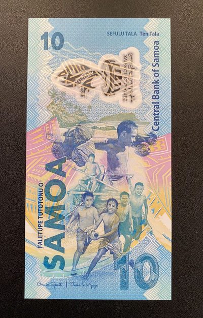 兄弟钱币收藏2020年第54期拍卖 萨摩亚2019年太平洋岛国运动会纪念钞10塔拉，千位小号，UNC