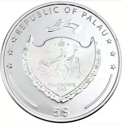 【随心拍&Getcoins】钱币拍卖第七十～期 帕劳2007年海洋动物幻彩银币