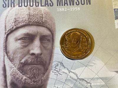 兄弟钱币收藏2020年第54期拍卖 - 澳大利亚2012年1澳元邮册封币纪念币，毛线帽子