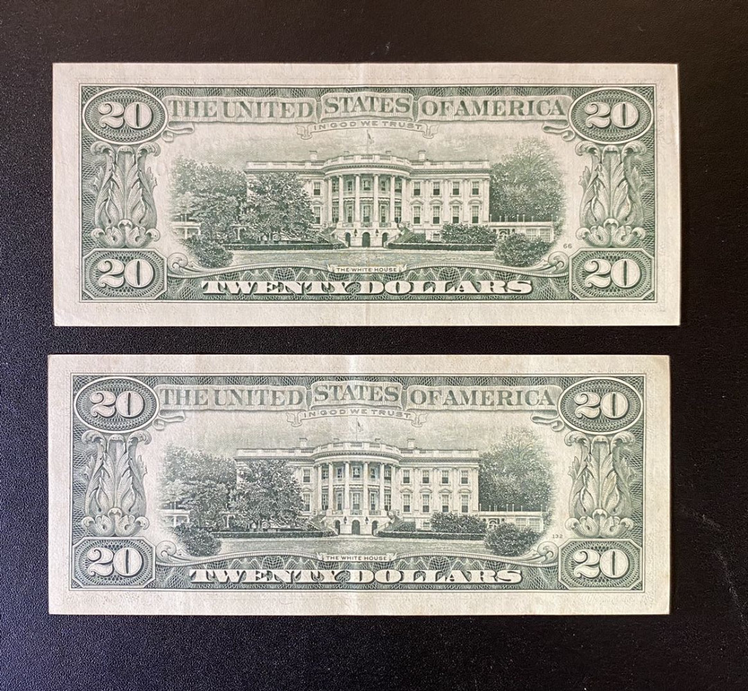 兄弟钱币收藏2020年第54期拍卖 美国1985年和1995年小头20美元，两枚，EF