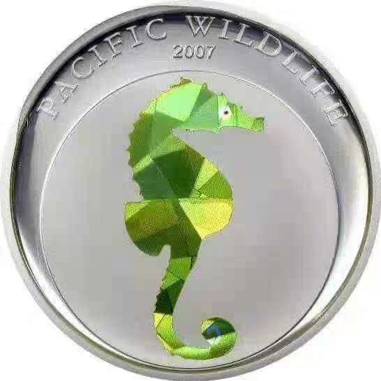 【随心拍&Getcoins】钱币拍卖第七十～期 帕劳2007年海洋动物幻彩银币