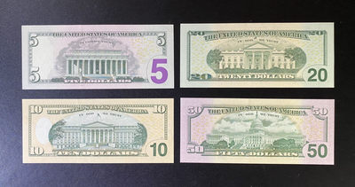 兄弟钱币收藏2020年第54期拍卖 美国2013年彩版小套5-10-20-50元，UNC，10美元有压痕