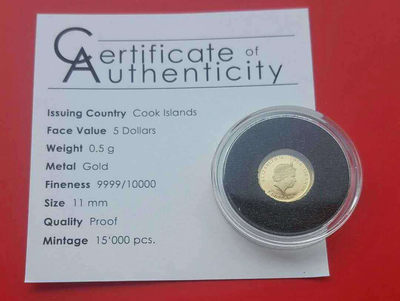 【随心拍&Getcoins】钱币拍卖第七十～期 库克2017年齐柏林飞艇百年小金币