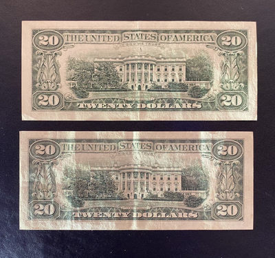 兄弟钱币收藏2020年第54期拍卖 美国1985年和1995年小头20美元，两枚，EF