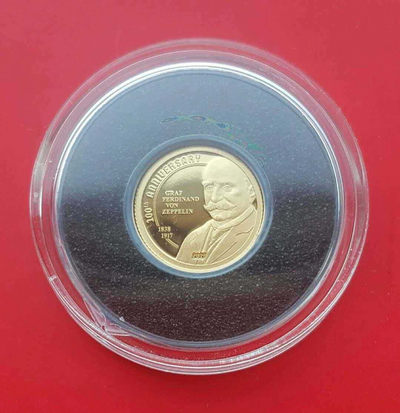 【随心拍&Getcoins】钱币拍卖第七十～期 库克2017年齐柏林飞艇百年小金币