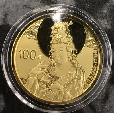 【随心拍&Getcoins】钱币拍卖第七十～期 2013年中国佛教胜地普陀山1/4盎司金币 带证书