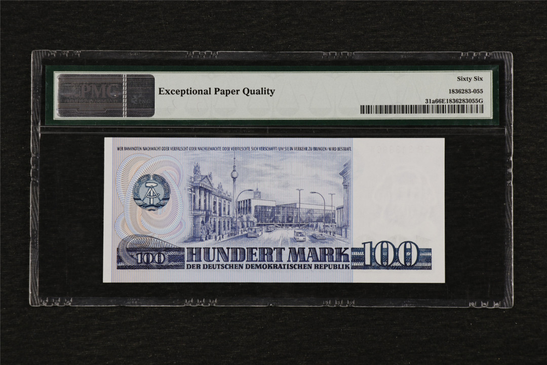 亘邦收藏第33期 1975年 德国 100马克 PMG 66EPQ BB3139964