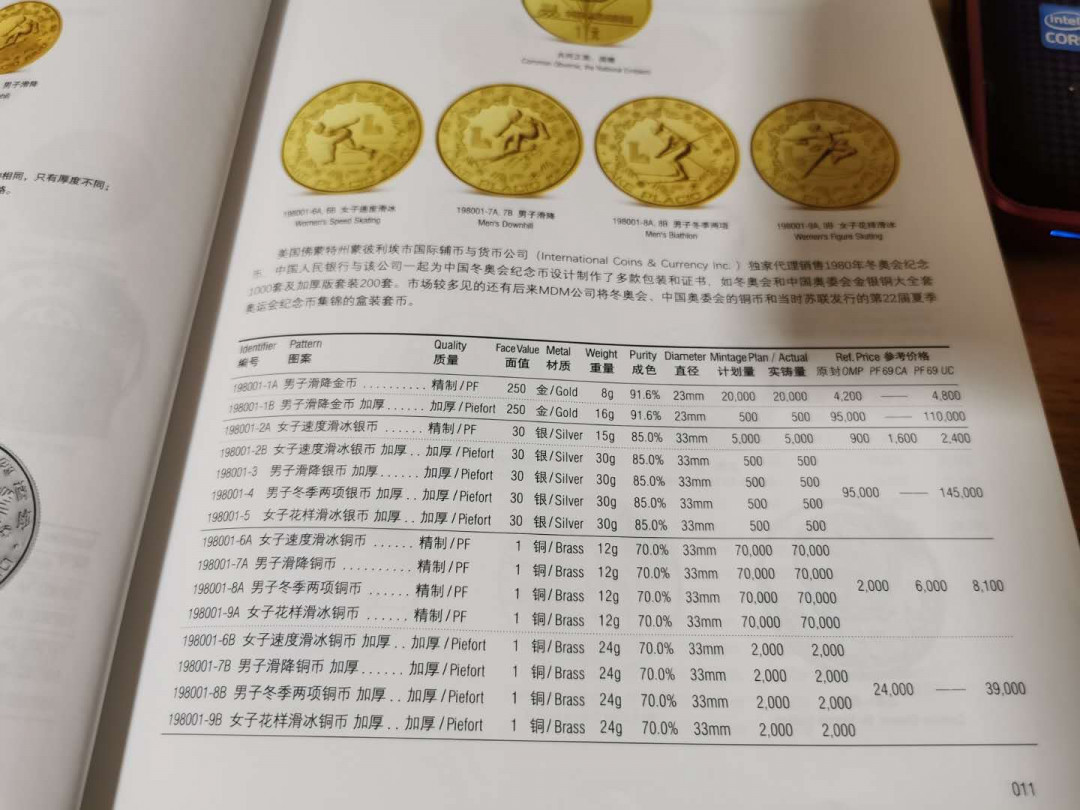 【鲸贝乐淘】千字文·第“宫殿盘郁，楼观飞惊”号拍卖 【精制铜币】1980年冬奥会滑雪，信泰PF68 