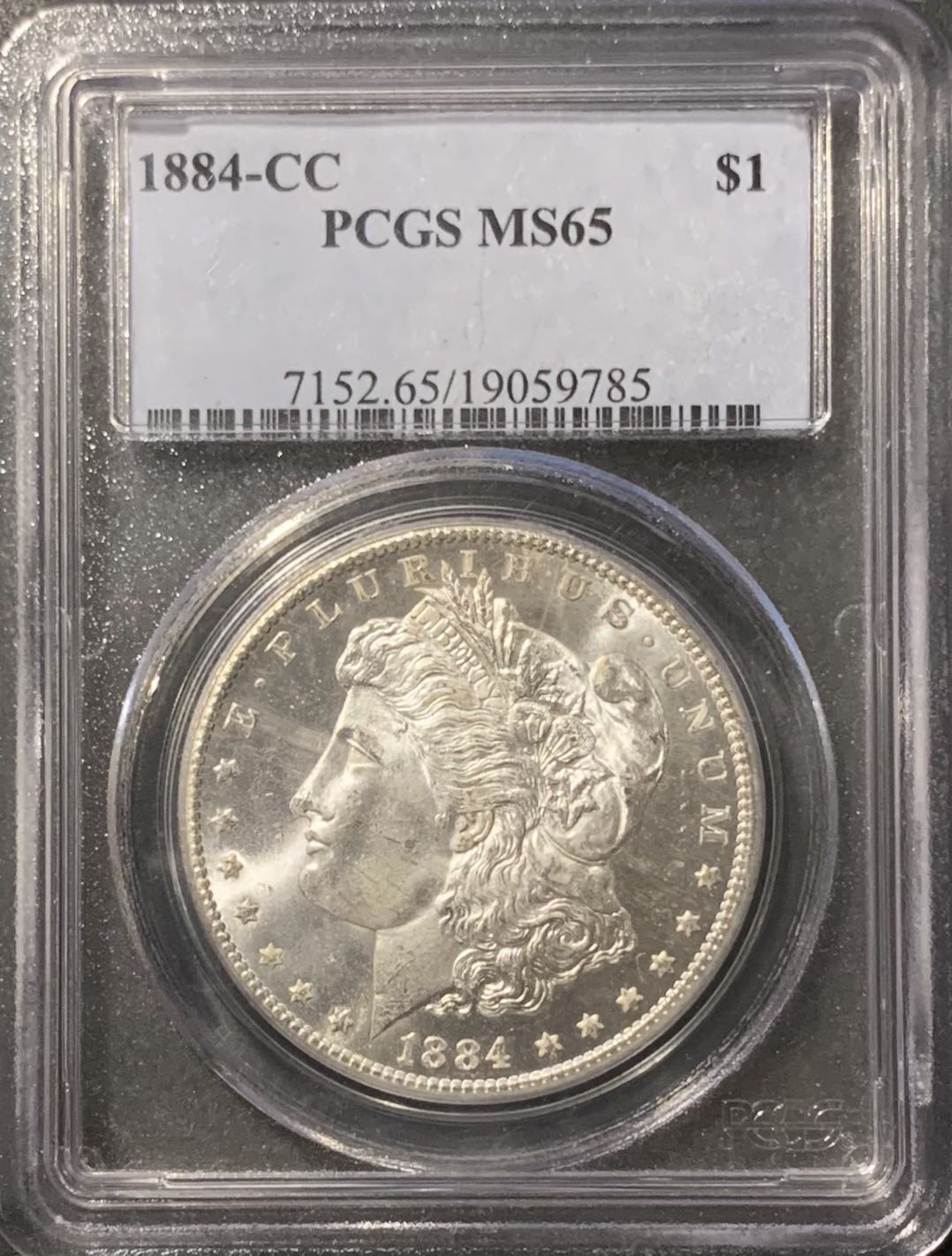 紫瑗钱币——微拍第109期 美国 1884年 CC版 卡森造币厂 摩根 1美元 PCGS MS65
