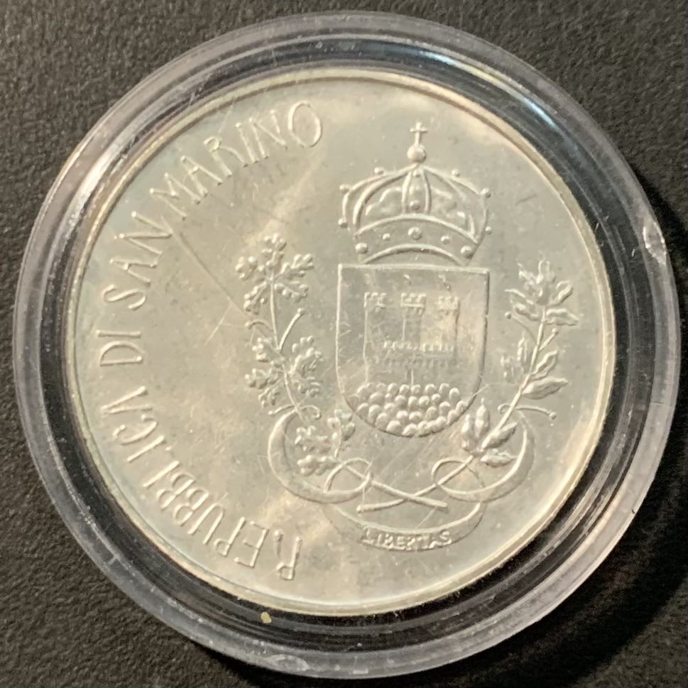 紫瑗钱币——微拍第109期 圣马力诺 1981年 维吉尔生态学院 500里拉 11克 0.835银 UNC
