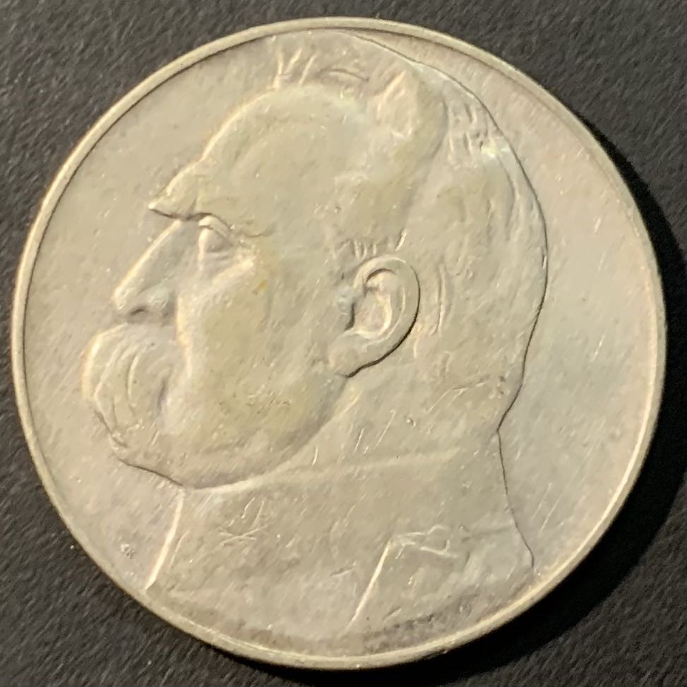 紫瑗钱币——微拍第109期 波兰 1935年 乔泽夫·皮尔苏斯基 10兹罗提 22克 0.75银