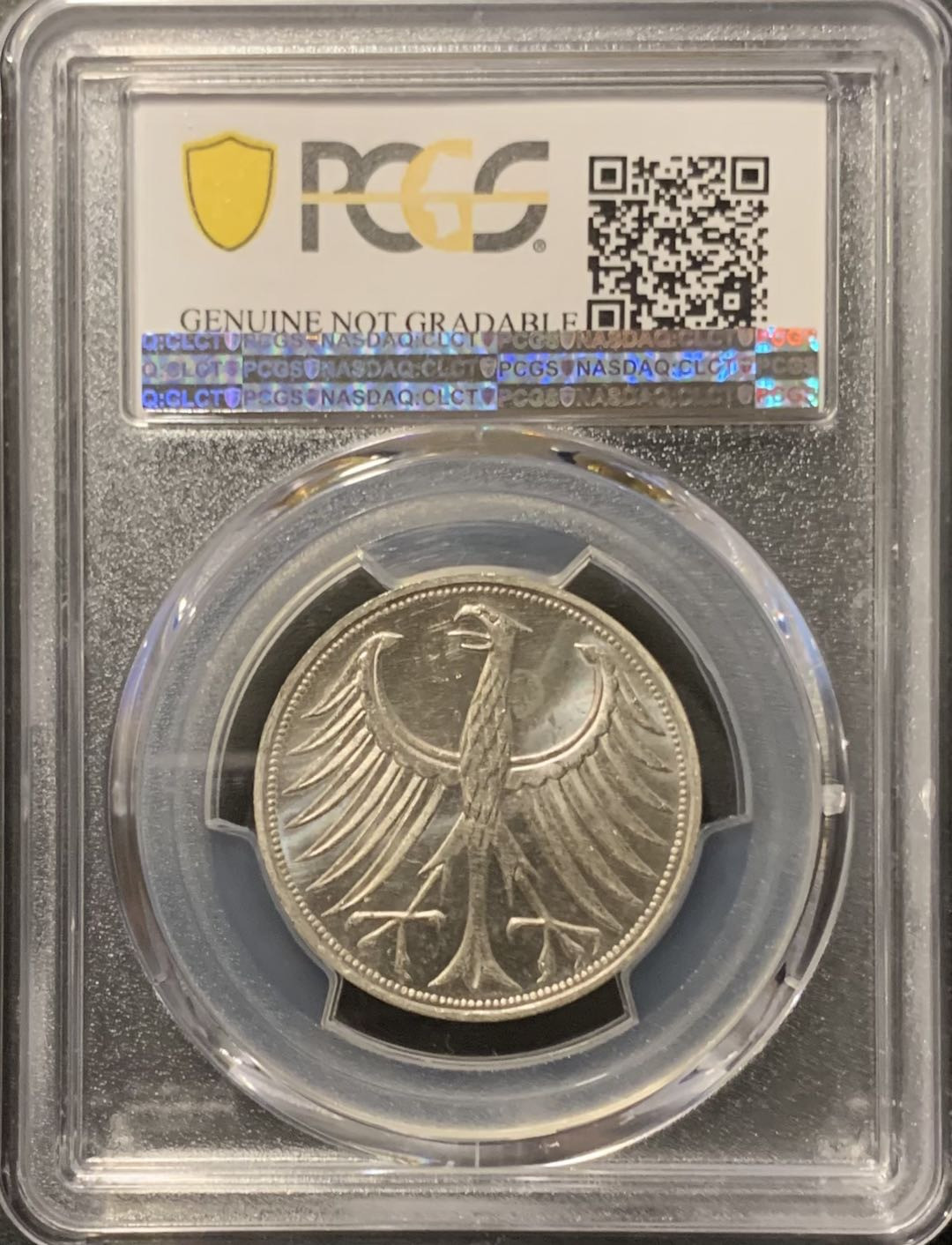 紫瑗钱币——微拍第109期 德国 1974年 F厂 5马克  11.2克 0.625银 PCGS UNC Detail