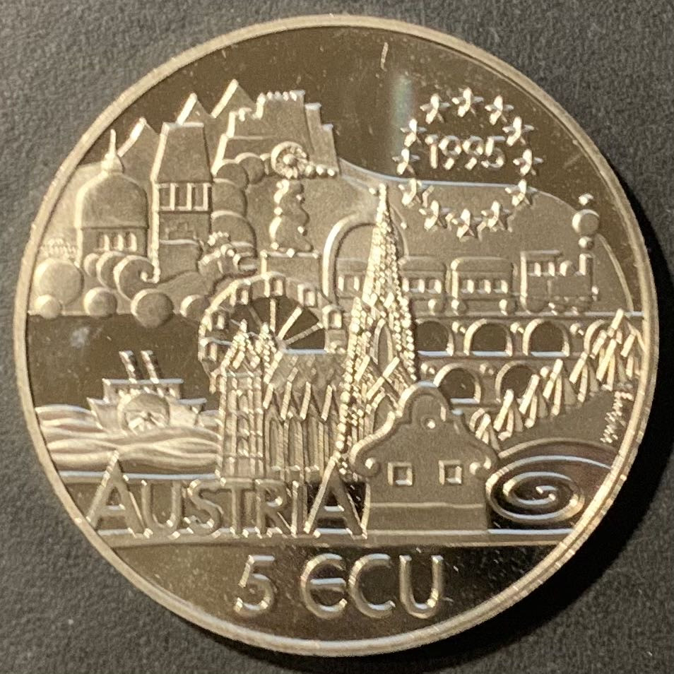 紫瑗钱币——微拍第109期 奥地利 1995年 约翰 斯特劳斯 5埃局 镍币 UNC