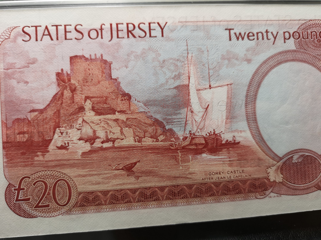 《外钞收藏家》第八十六期拍卖 国庆节专场 泽西1976-88年20镑 pmg66 