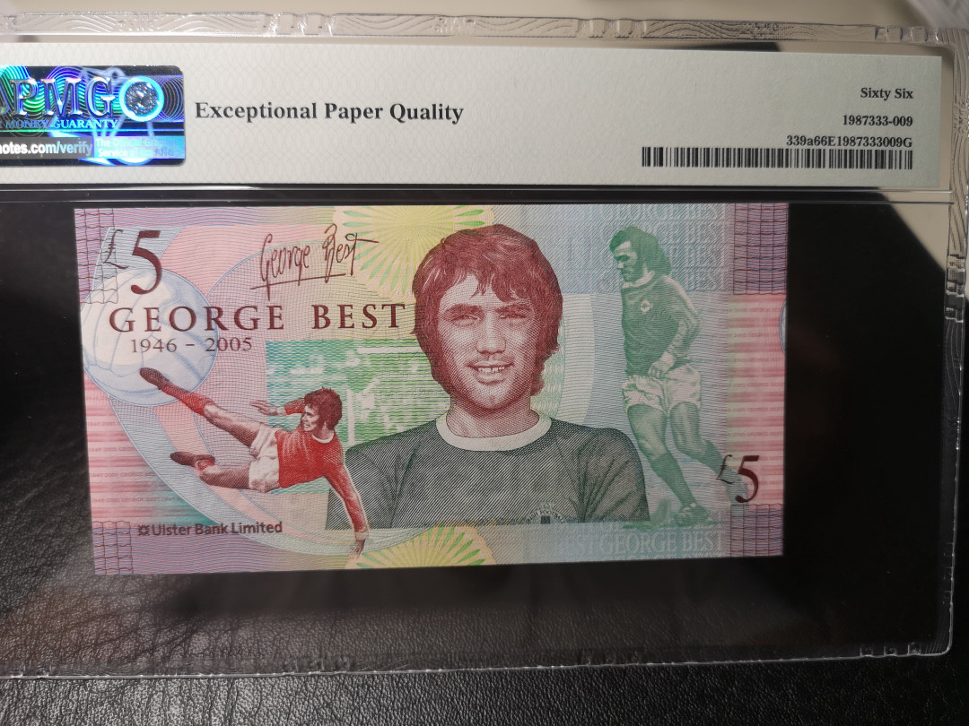 《外钞收藏家》第八十六期拍卖 国庆节专场 北爱尔兰2006年5镑 pmg66 纪念钞