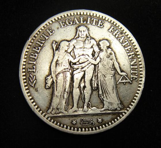 阿尔特米德古典钱币中国微拍第六期 法兰西第三共和国 法国1873年5法郎大银币