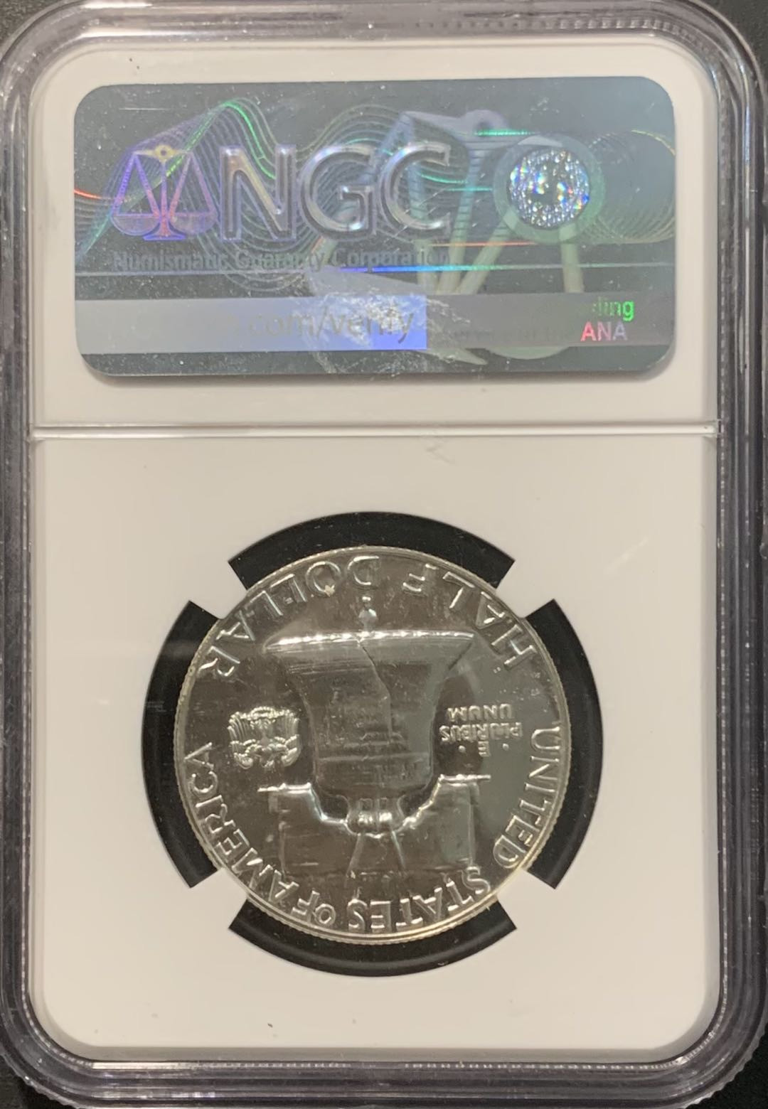 紫瑗钱币——微拍第111期 美国 1962年 富兰克林 50美分 半美元 12.5克 0.9银 NGC PR67 