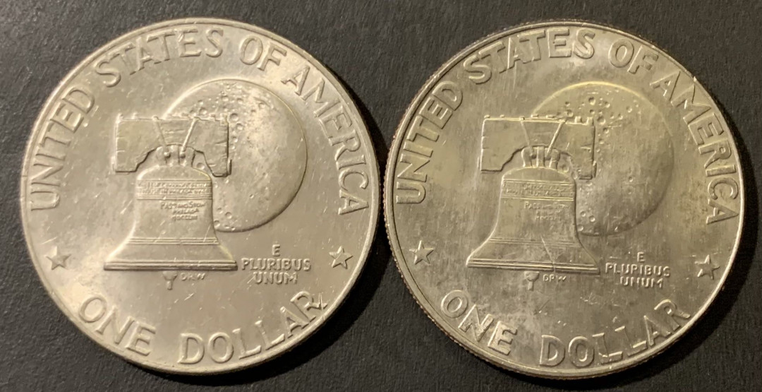 紫瑗钱币——微拍第111期 美国 1976年 建国200周年 艾圣豪威尔 1美元 大镍币 2枚一组