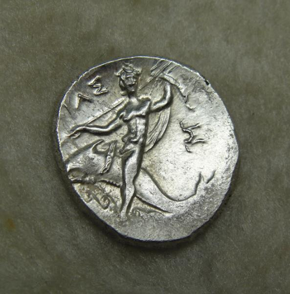 阿尔特米德古典钱币中国微拍第六期 古希腊意大利半岛 阿普里亚 塔兰托 诺姆斯银币