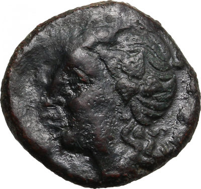 阿尔特米德古典钱币中国微拍第六期 古希腊意大利半岛 卢卡尼亚 梅塔庞顿城邦 谷物女神铜币 
