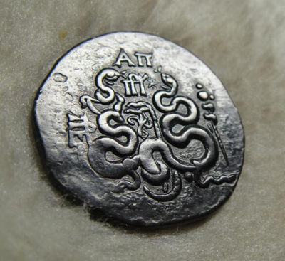 阿尔特米德古典钱币中国微拍第六期 古希腊 帕加马王国四德拉克马银币 炫酷黑包浆