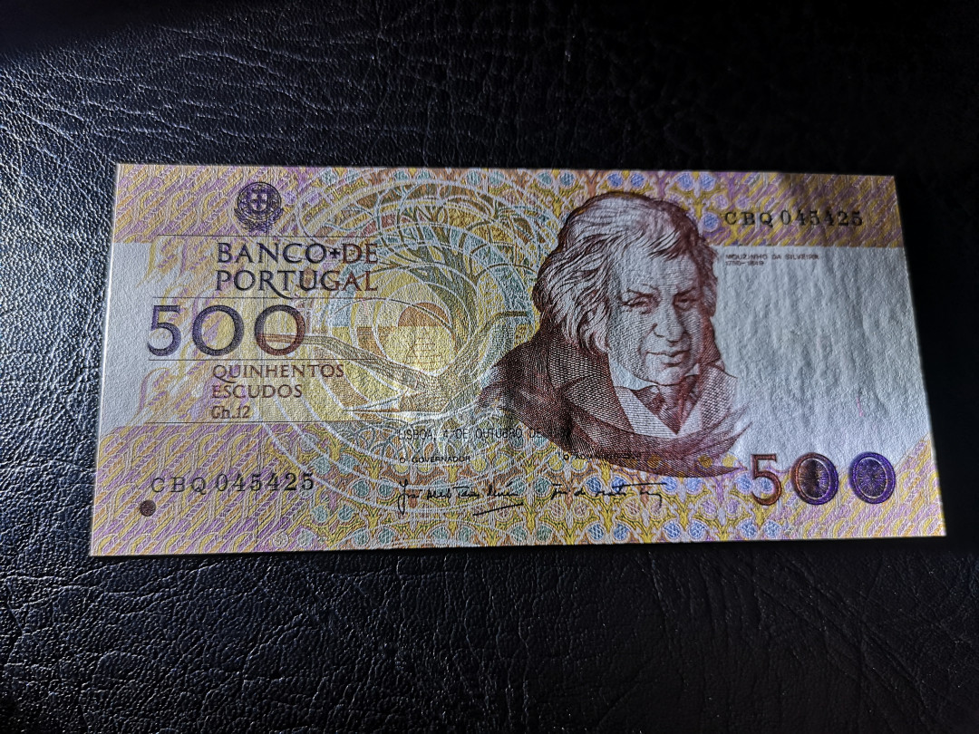 《外钞收藏家》第八十七期拍卖 葡萄牙500  全新unc
