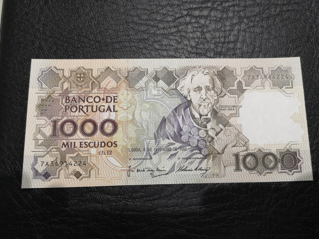《外钞收藏家》第八十七期拍卖 葡萄牙1992年1000   全新unc
