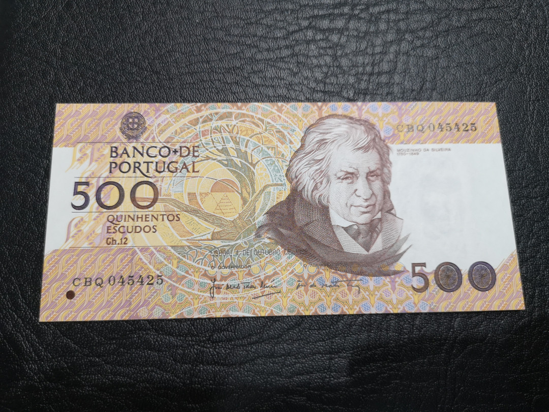 《外钞收藏家》第八十七期拍卖 葡萄牙500  全新unc
