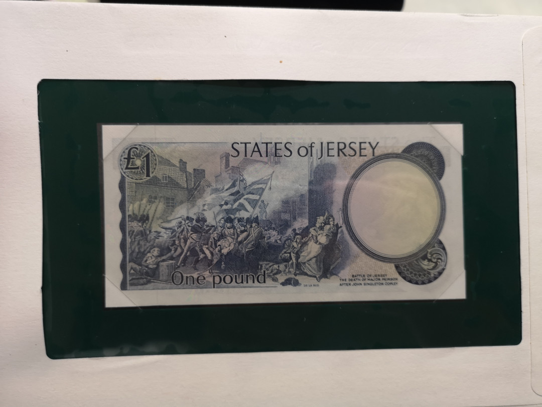 《外钞收藏家》第八十七期拍卖 泽西1镑 精美背面 信封包装版 全新