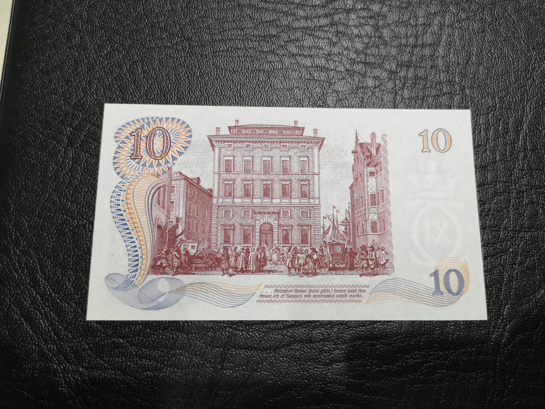 《外钞收藏家》第八十七期拍卖 瑞典1968年10克朗 瑞典银行300周年纪念钞 全新unc