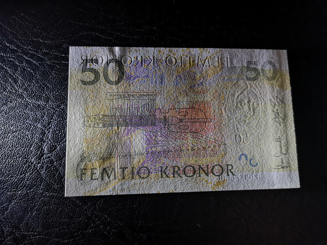 《外钞收藏家》第八十七期拍卖 瑞典50克朗  夜莺 全新unc