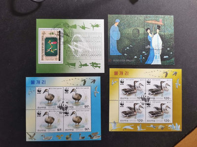 【鲸贝乐淘·两周年】千字文·第“丙舍傍启，甲帐对楹”号拍卖 - 【朝鲜🇰🇵 】小型张·小全张25枚，盖销，全新全品UNC 