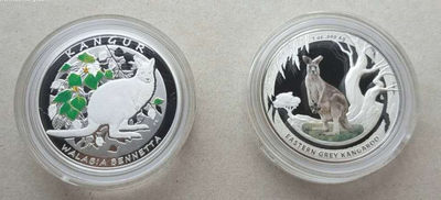 【随心拍&Getcoins】钱币拍卖第七十一期 澳洲波兰2013年袋鼠彩色银币两枚