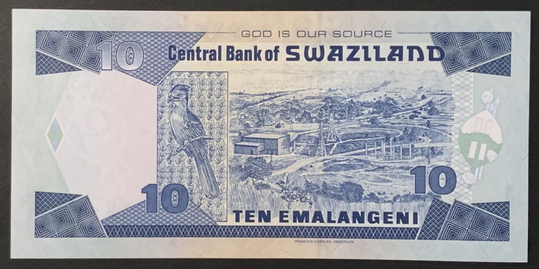 紫瑗钱币——微拍第114期—纸币场 斯威士兰 1995年 姆斯瓦蒂三世 10埃马兰吉尼 （P-24c)