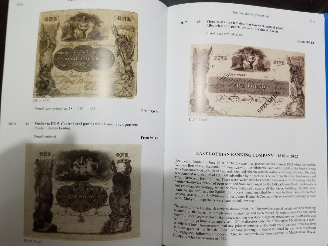 世界钱币章牌书籍专场拍卖第57期 《苏格兰纸币目录》（1695年-现代）