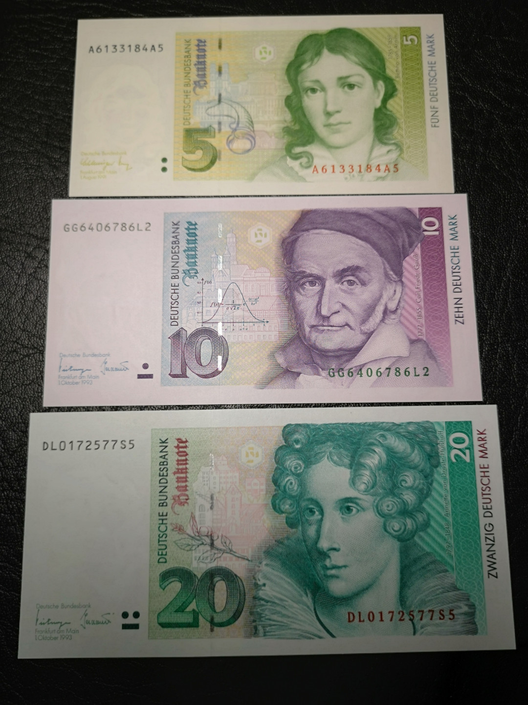 《外钞收藏家》第八十八期拍卖 德国末版20、10、5马克 全新绝品 