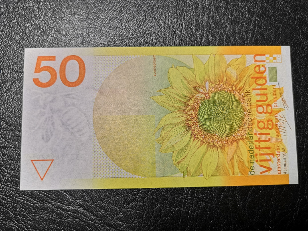 《外钞收藏家》第八十八期拍卖 荷兰 向日葵 50盾 全新绝品 