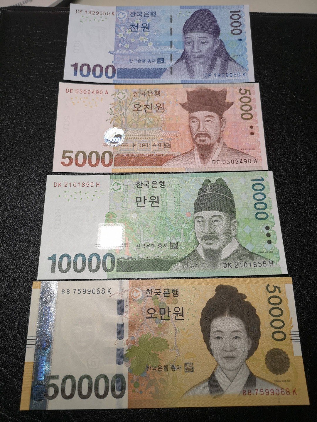 《外钞收藏家》第八十八期拍卖 韩元流通版 一套 全新绝品 