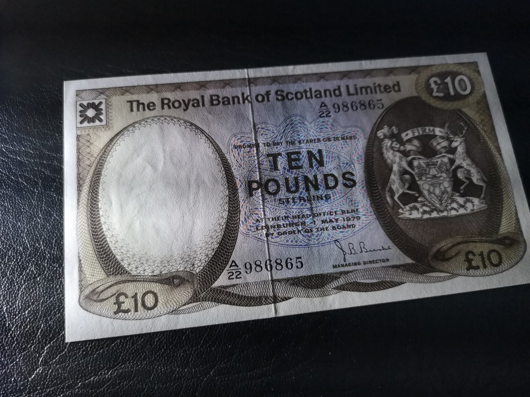 《外钞收藏家》第八十八期拍卖 苏格兰1979年10镑 全新 BWC印刷