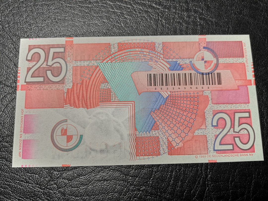 《外钞收藏家》第八十八期拍卖 荷兰 齿轮版 25盾 全新绝品 