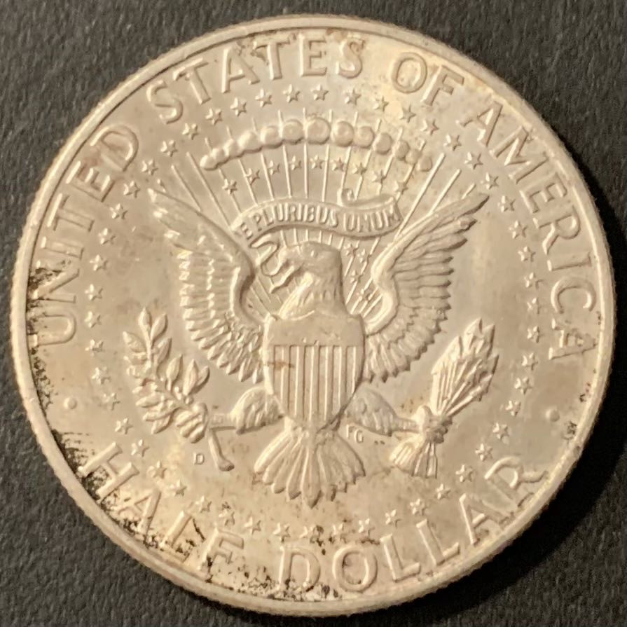 紫瑗钱币——微拍第115期 美国 1964年 肯尼迪 50分 半美元 12.5克 0.9银 UNC